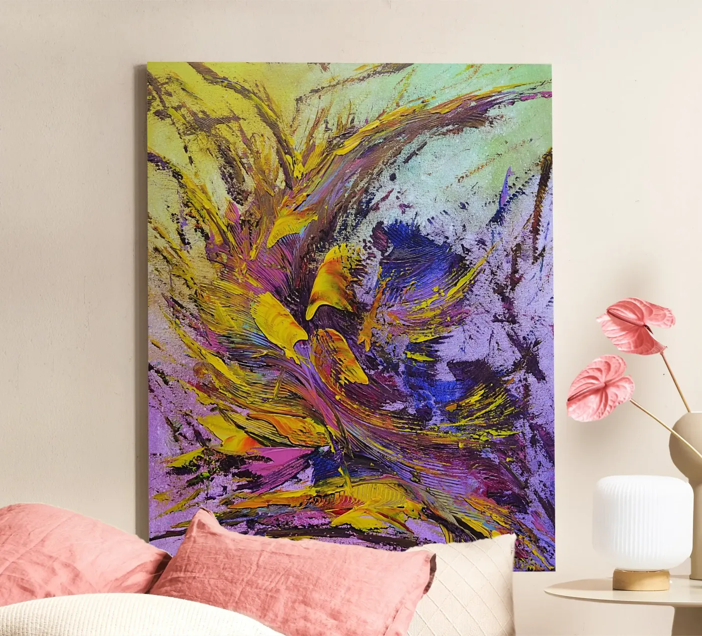 CREATIVE PASSION canvas van Thierry Vobmann Abstract painting