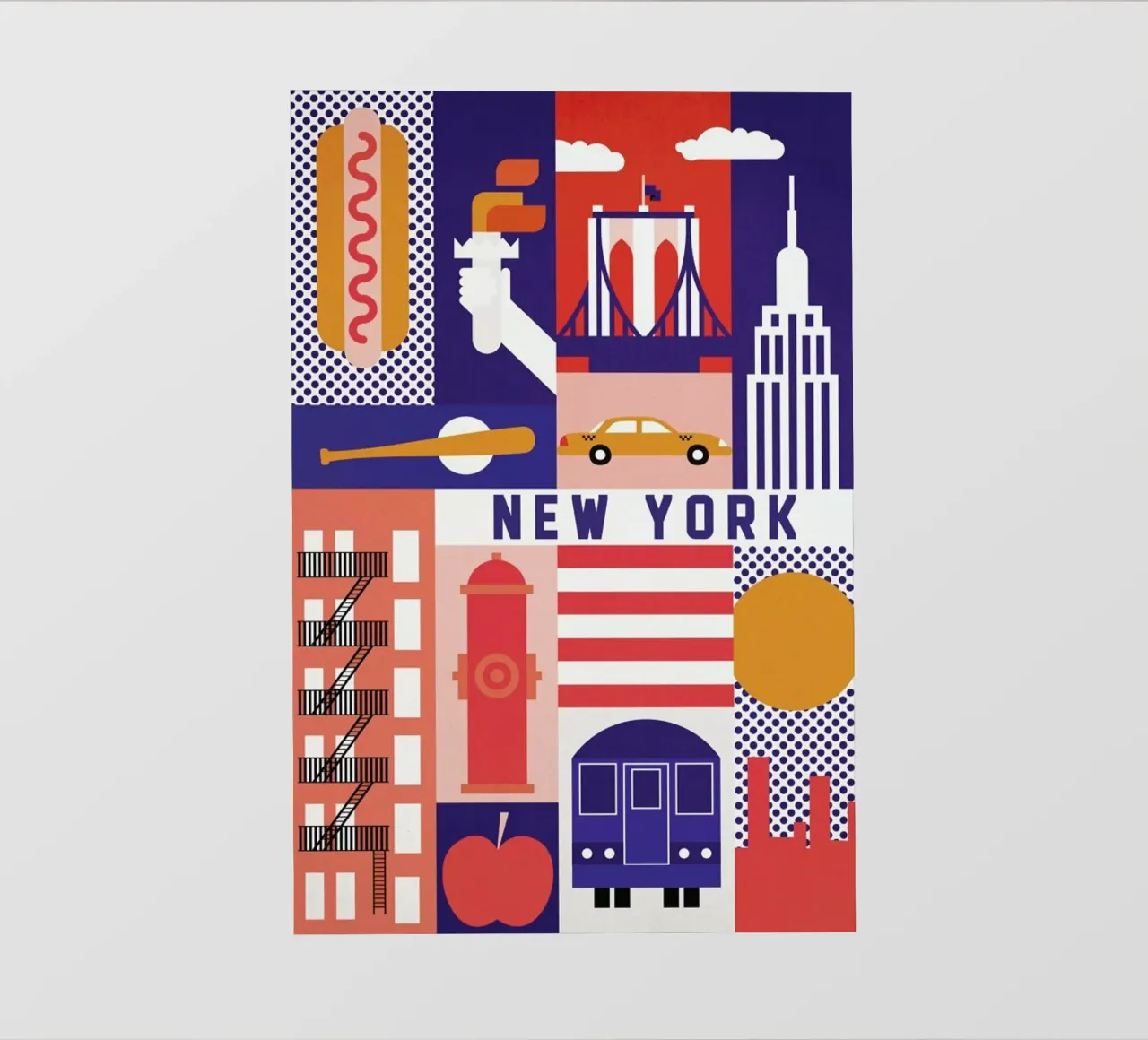 Iconic New York telo in pvc da The Cartography Collection