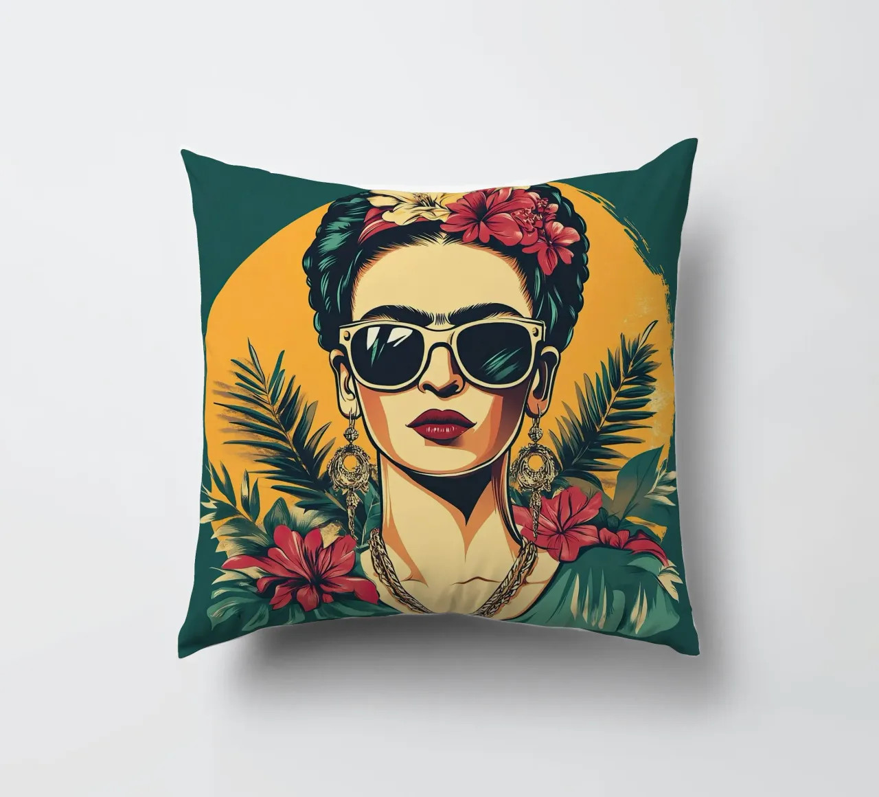 Frida Kahlo - Abbracciare l'autenticità cuscino da Fantasias Florales