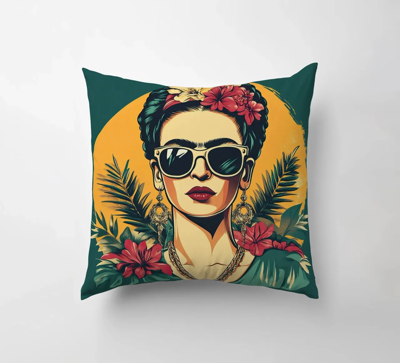 Frida Kahlo - Abbracciare l'autenticità cuscino da Fantasias Florales