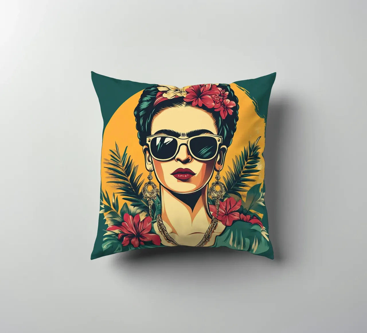 Frida Kahlo - Abbracciare l'autenticità cuscino da Fantasias Florales