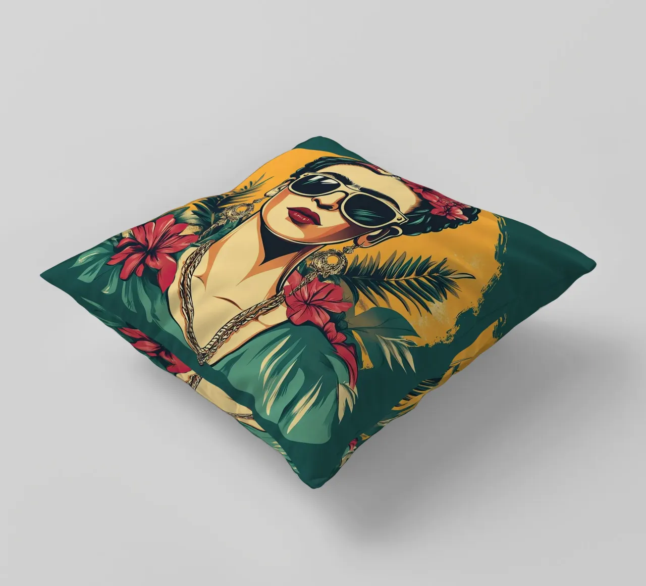 Frida Kahlo - Abbracciare l'autenticità cuscino da Fantasias Florales