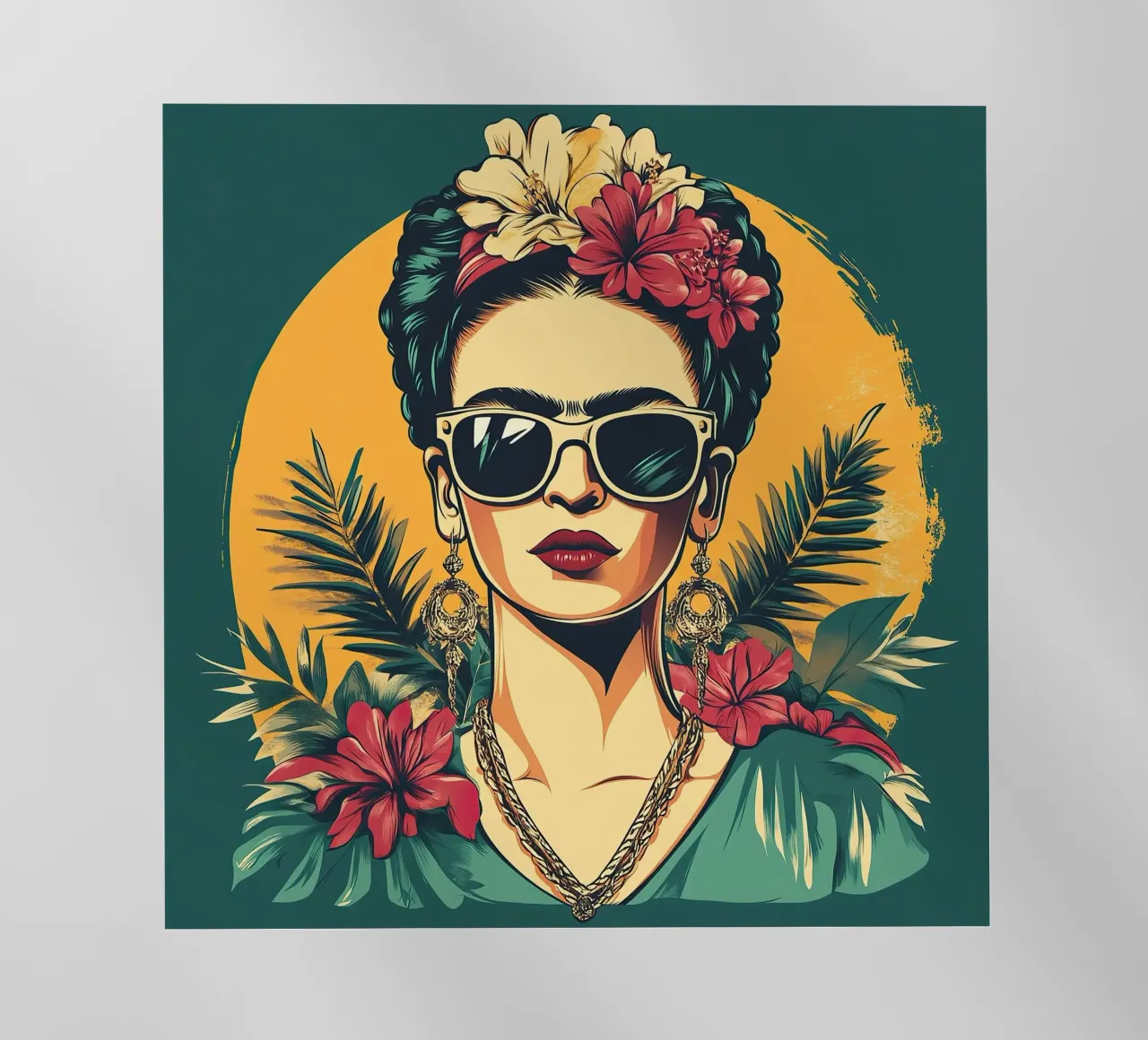 Frida Kahlo - Abbracciare l'autenticità pellicola backlit da Fantasias Florales