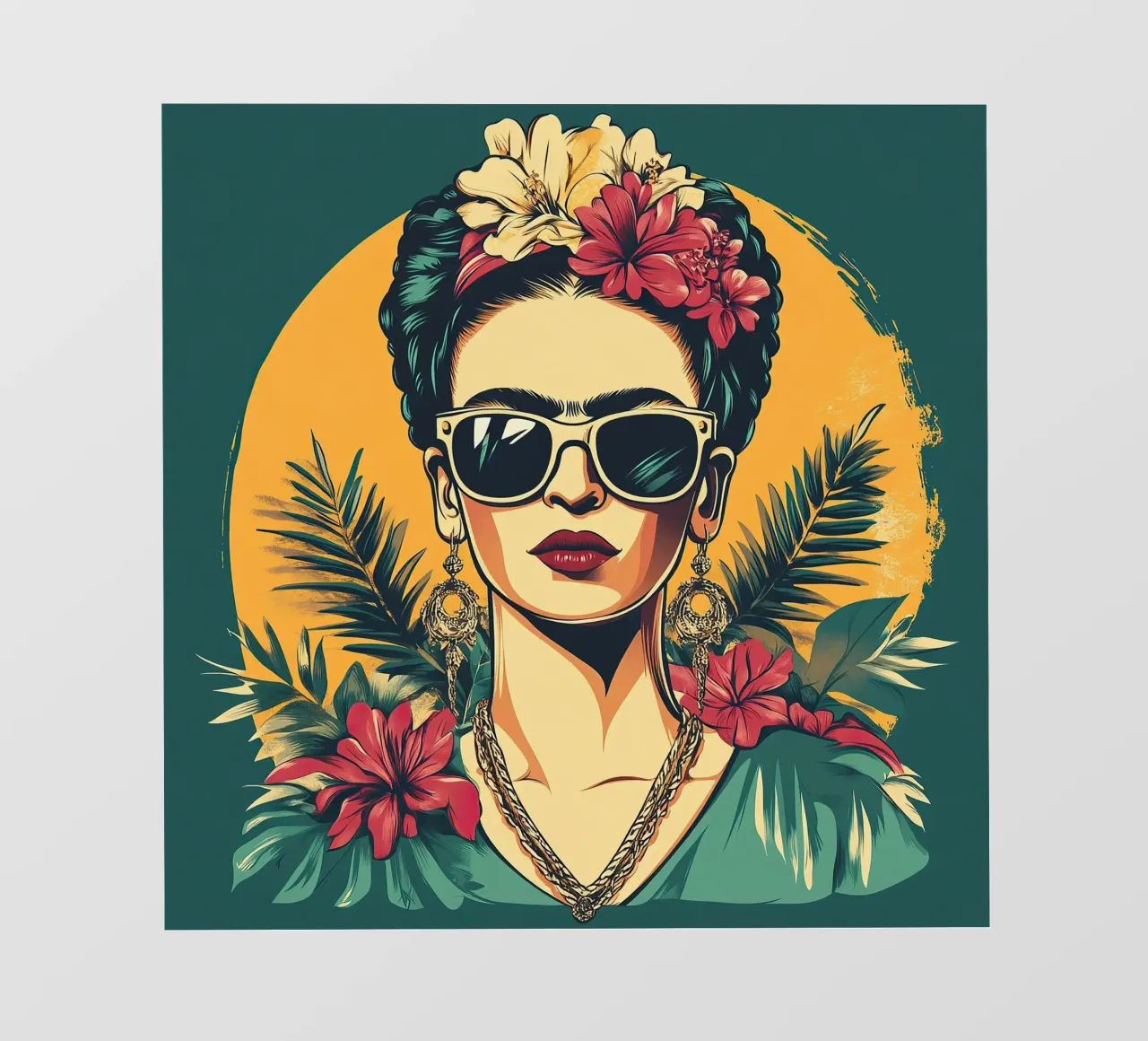 Frida Kahlo - Abbracciare l'autenticità pellicola backlit da Fantasias Florales