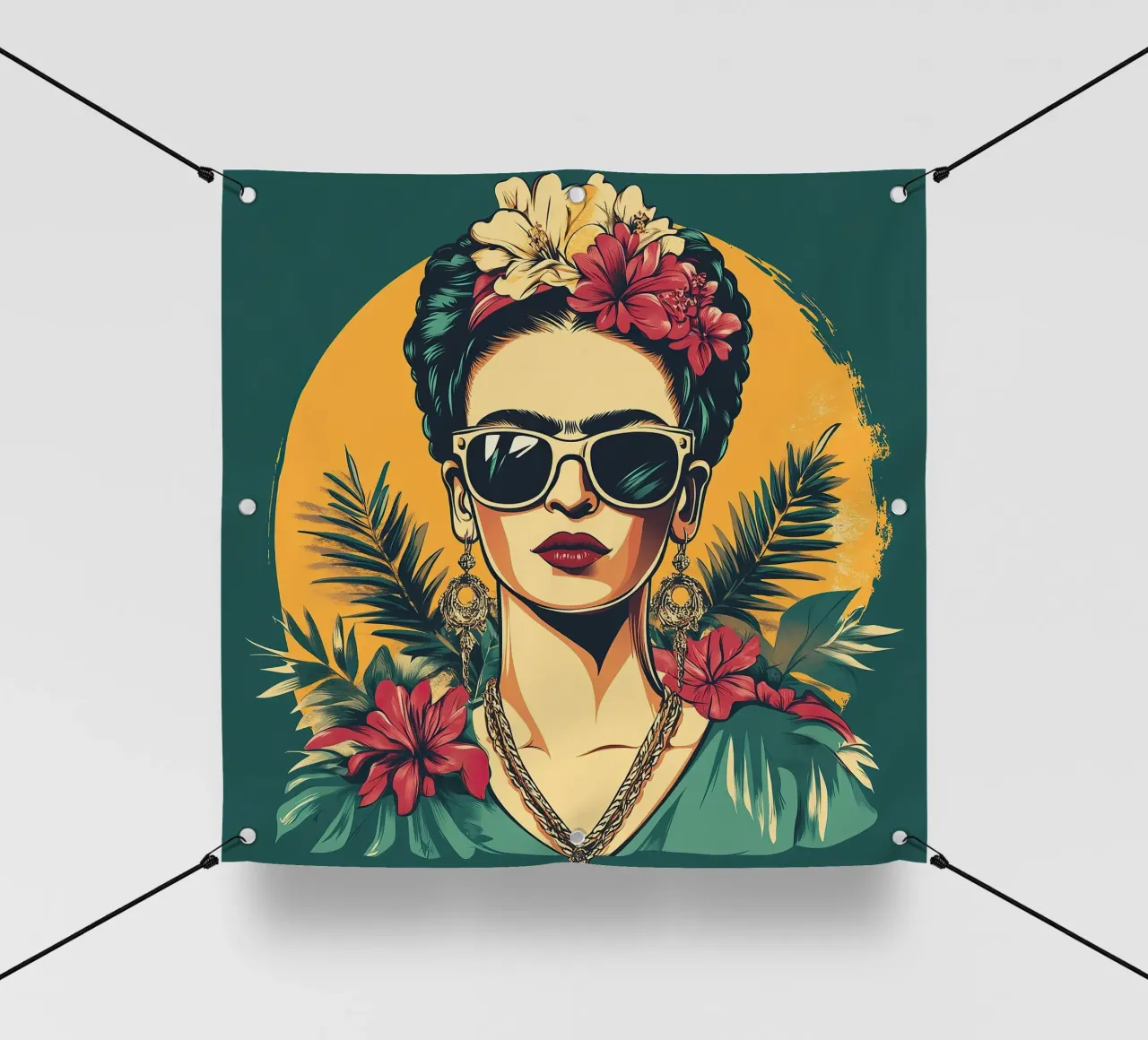 Frida Kahlo - Abbracciare l'autenticità telo in pvc da Fantasias Florales