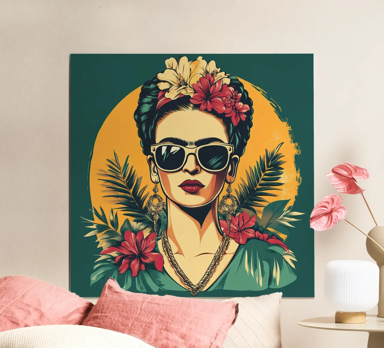 Frida Kahlo - Abbracciare l'autenticità poster da Fantasias Florales