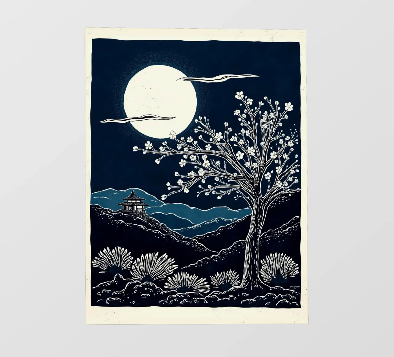 Moon Over Kyoto pellicola backlit da Indigo Rain