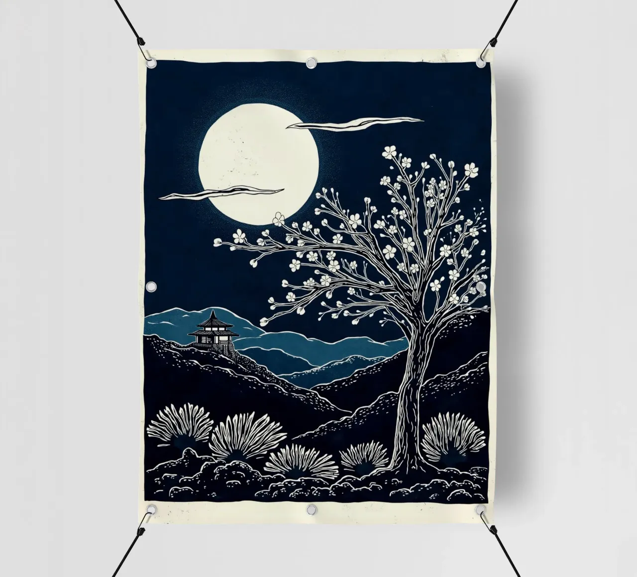 Moon Over Kyoto telo in pvc da Indigo Rain