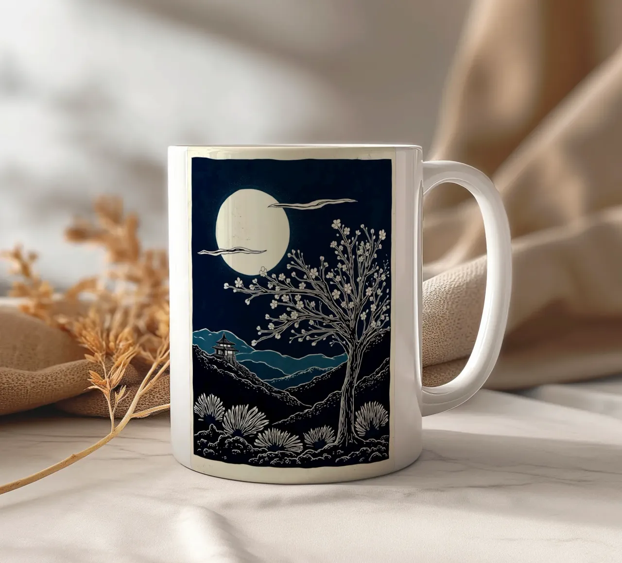 Moon Over Kyoto tazza in ceramica da Indigo Rain