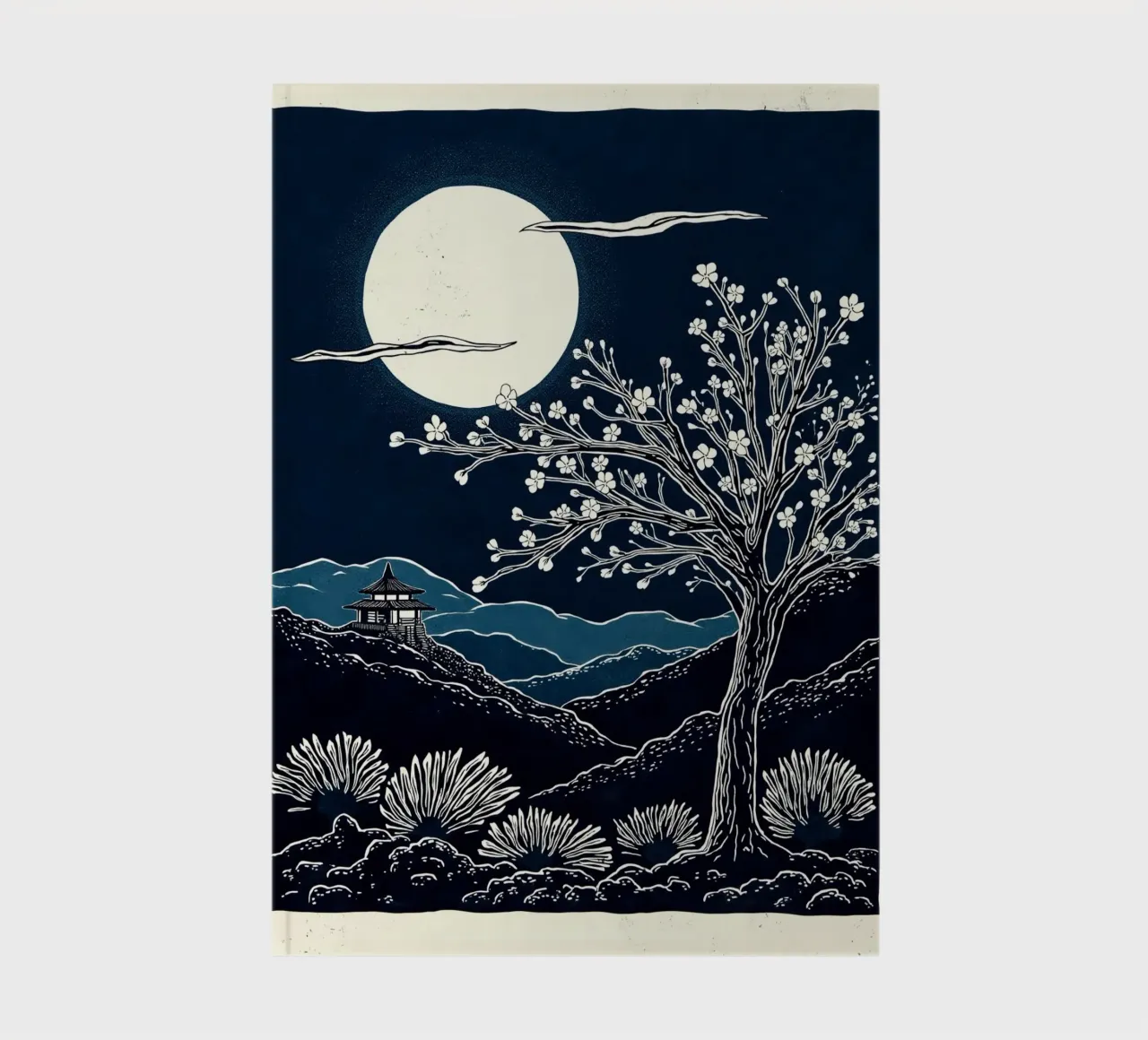 Moon Over Kyoto carnet de notes de Indigo Rain
