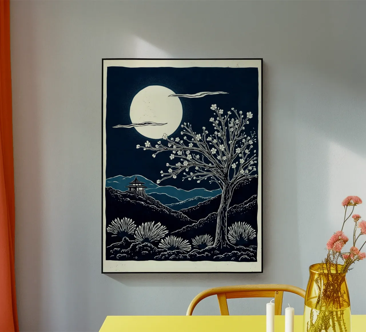 Moon Over Kyoto plexiglass da Indigo Rain