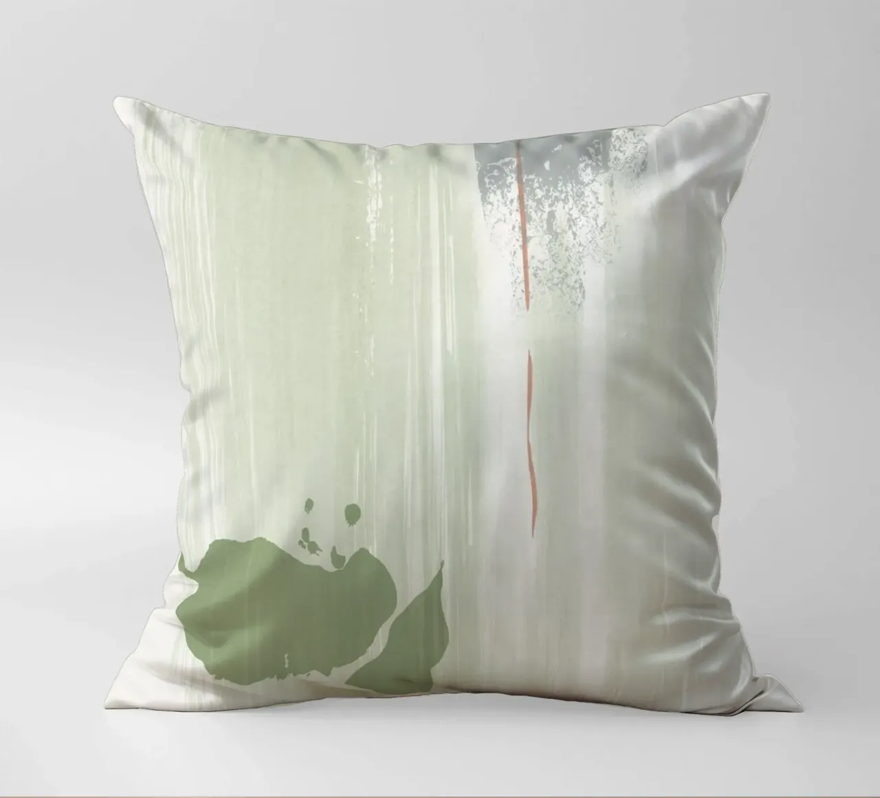 Abstraction douce vert olive coussin de NouveauPrints
