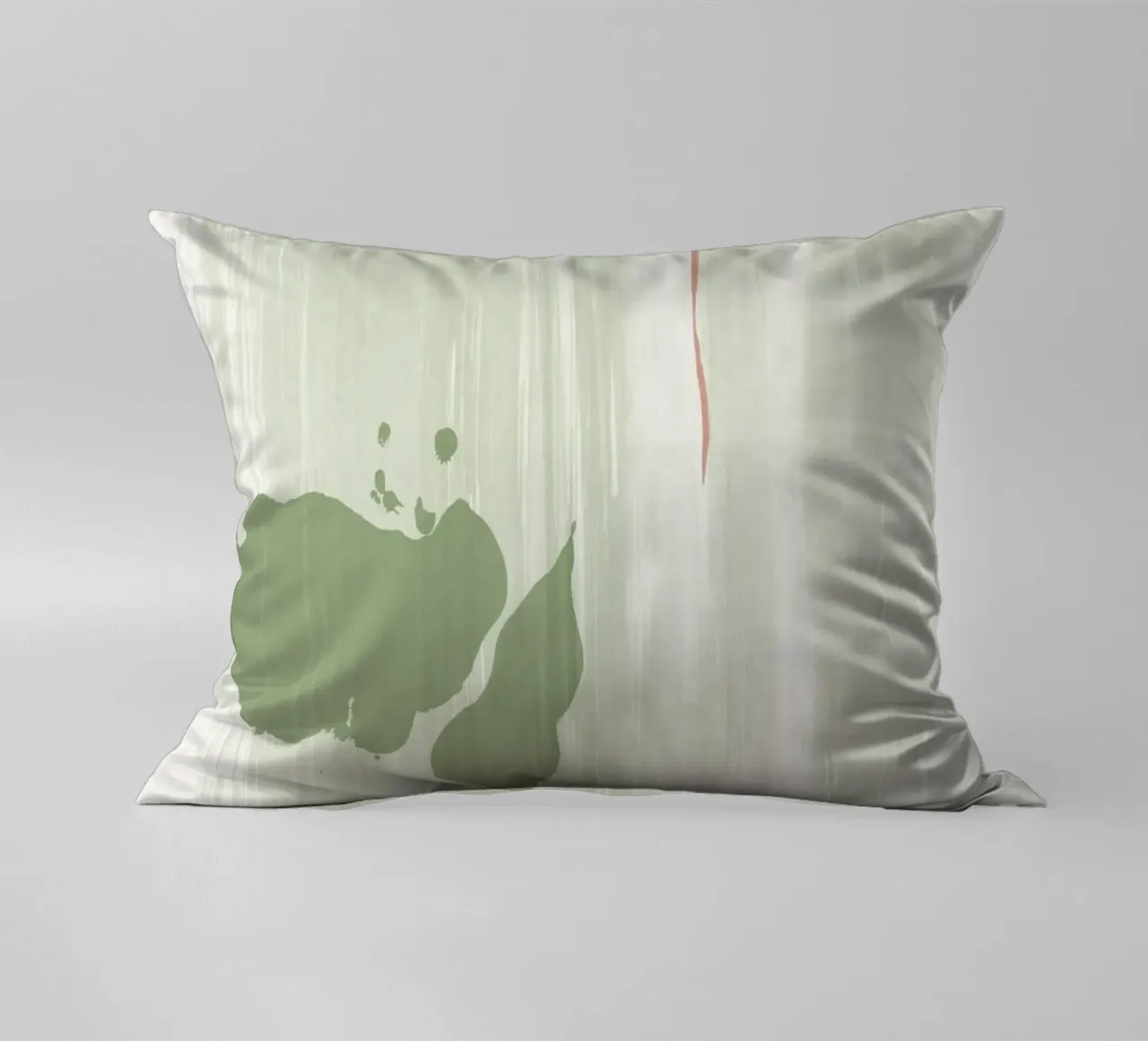 Abstraction douce vert olive coussin de NouveauPrints