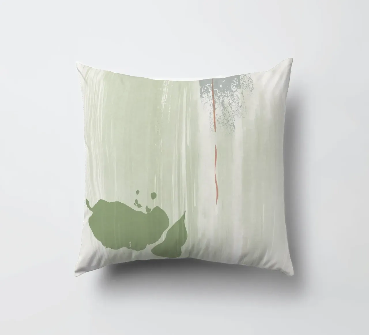 Abstraction douce vert olive coussin de NouveauPrints