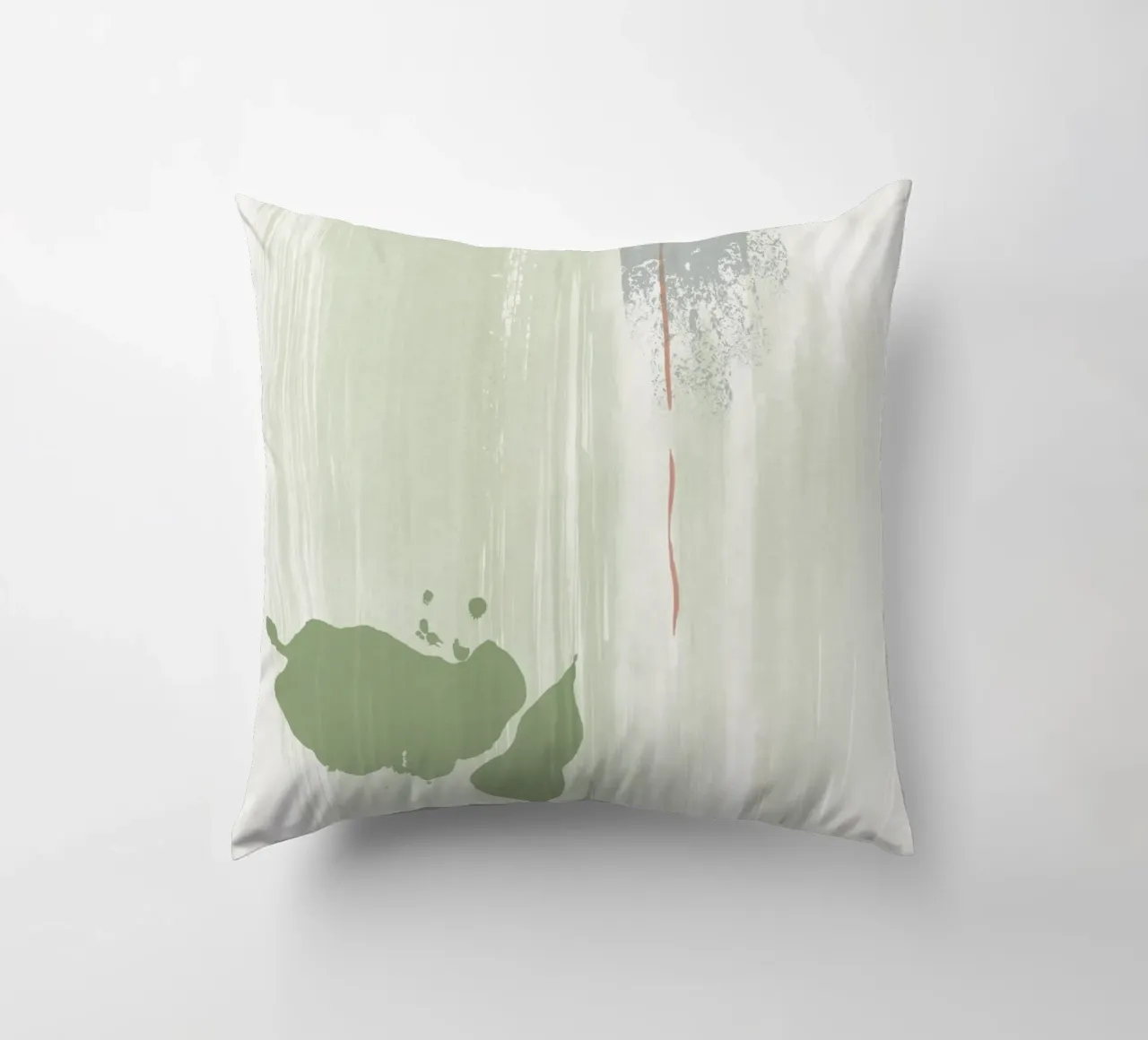 Abstraction douce vert olive coussin de NouveauPrints