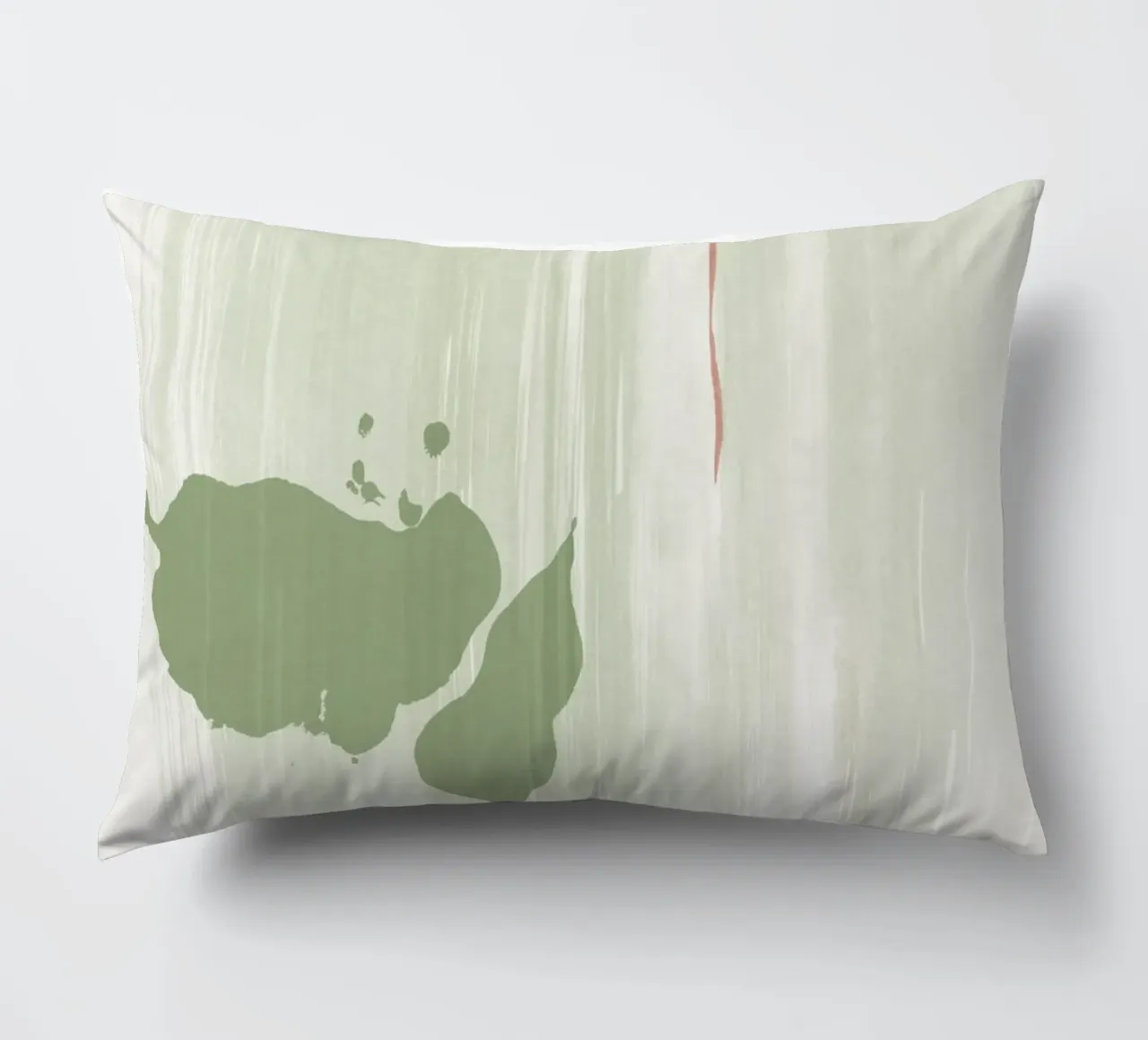 Abstraction douce vert olive coussin de NouveauPrints