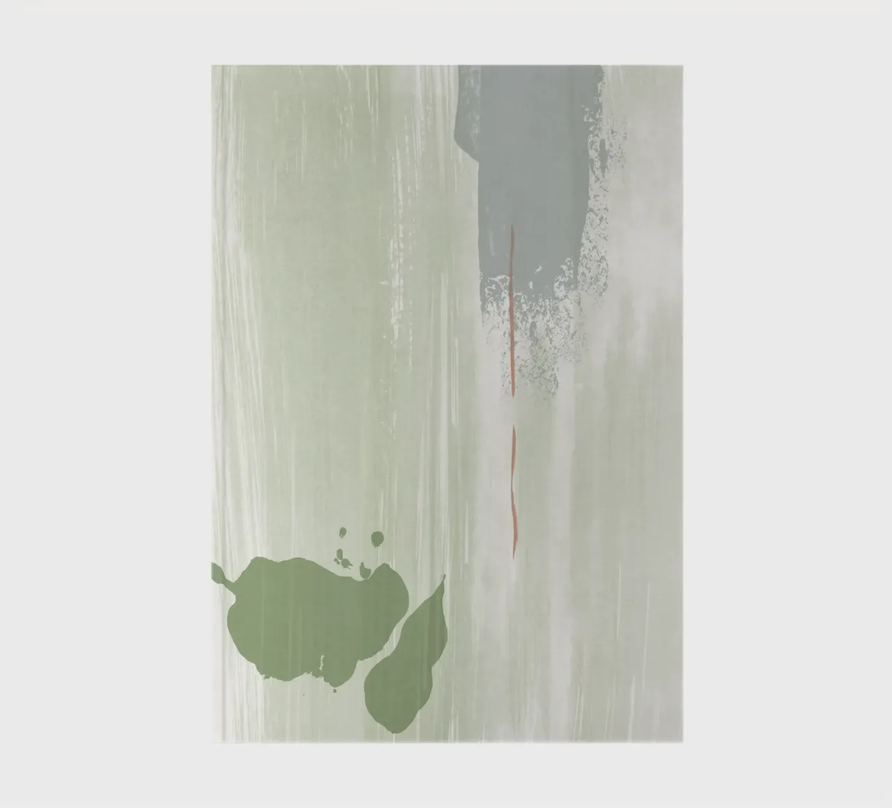 Abstraction douce vert olive carnet de notes de NouveauPrints