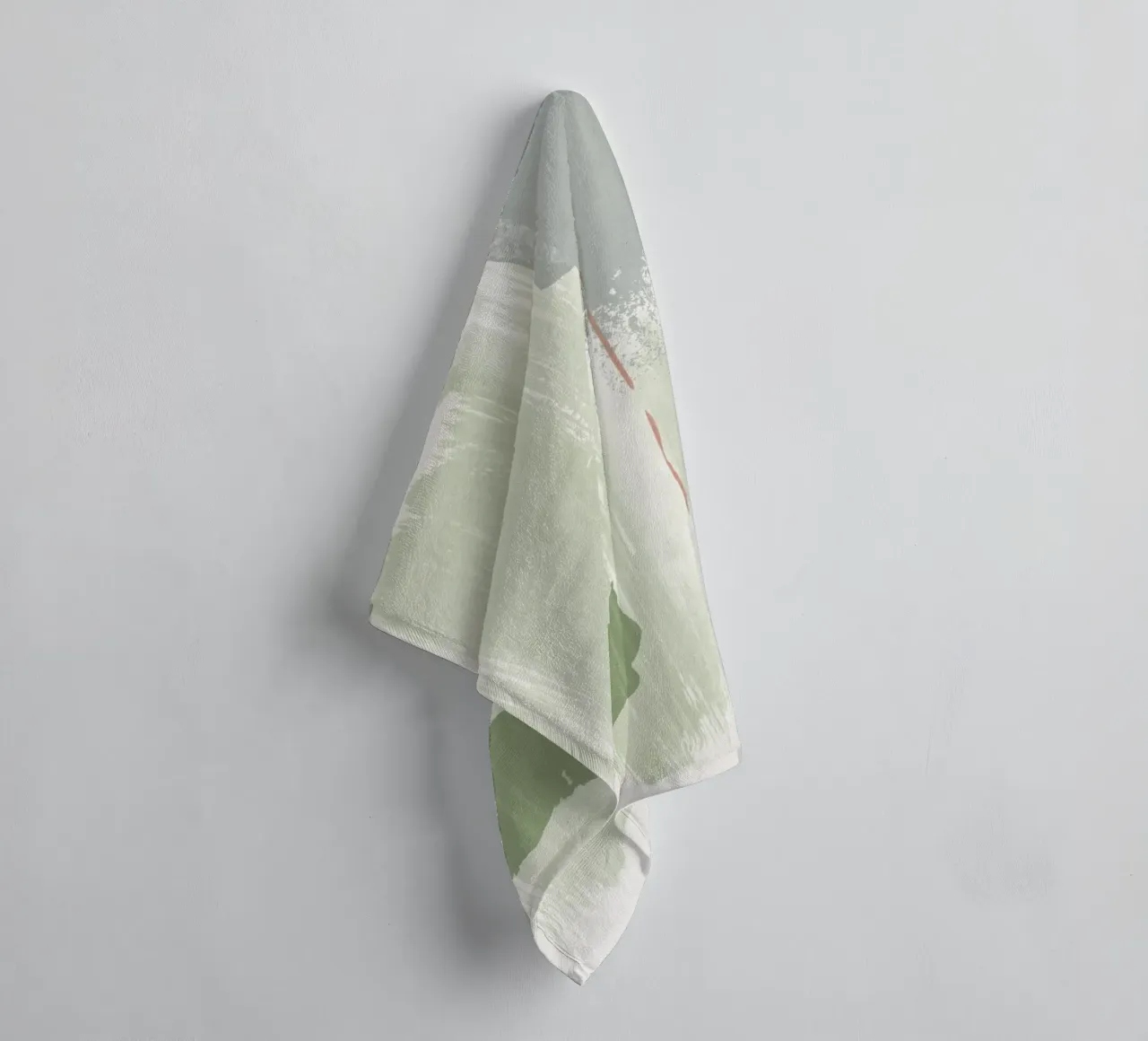 Abstraction douce vert olive serviette de bain de NouveauPrints