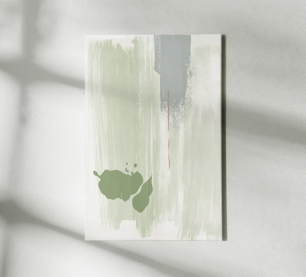 Abstraction douce vert olive toile de NouveauPrints