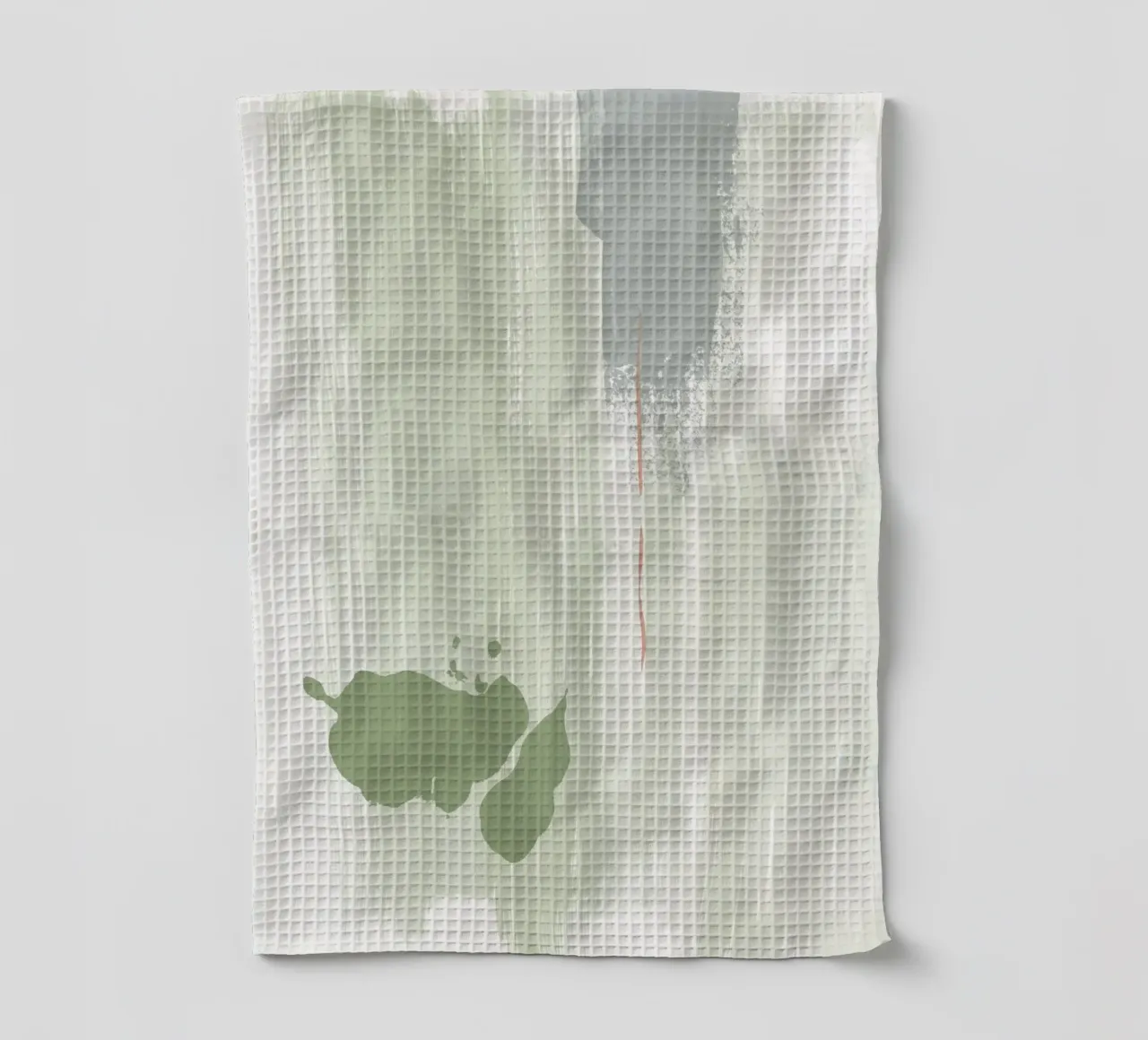 Abstraction douce vert olive torchon de NouveauPrints