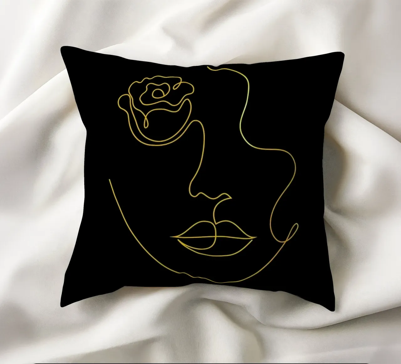 Gold Petal decorative cushion by Pure