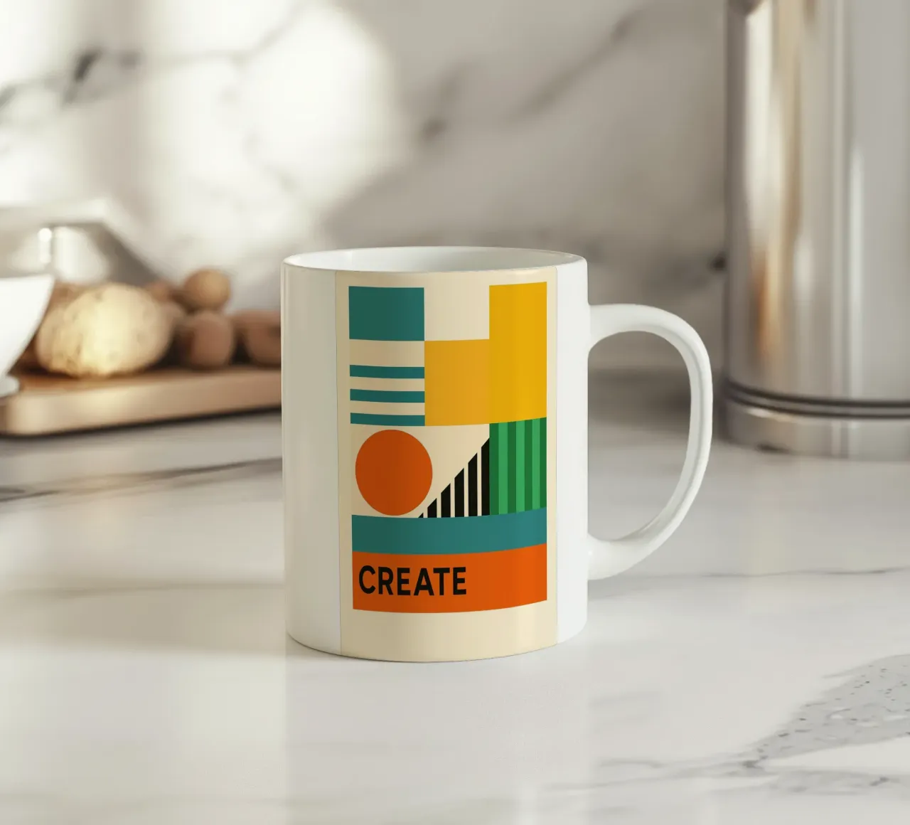 Create - Bauhausstil taza de cerámica de Studio M