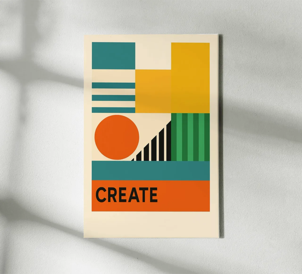 Create - Bauhausstil tela con Cornice a cassetta da Studio M