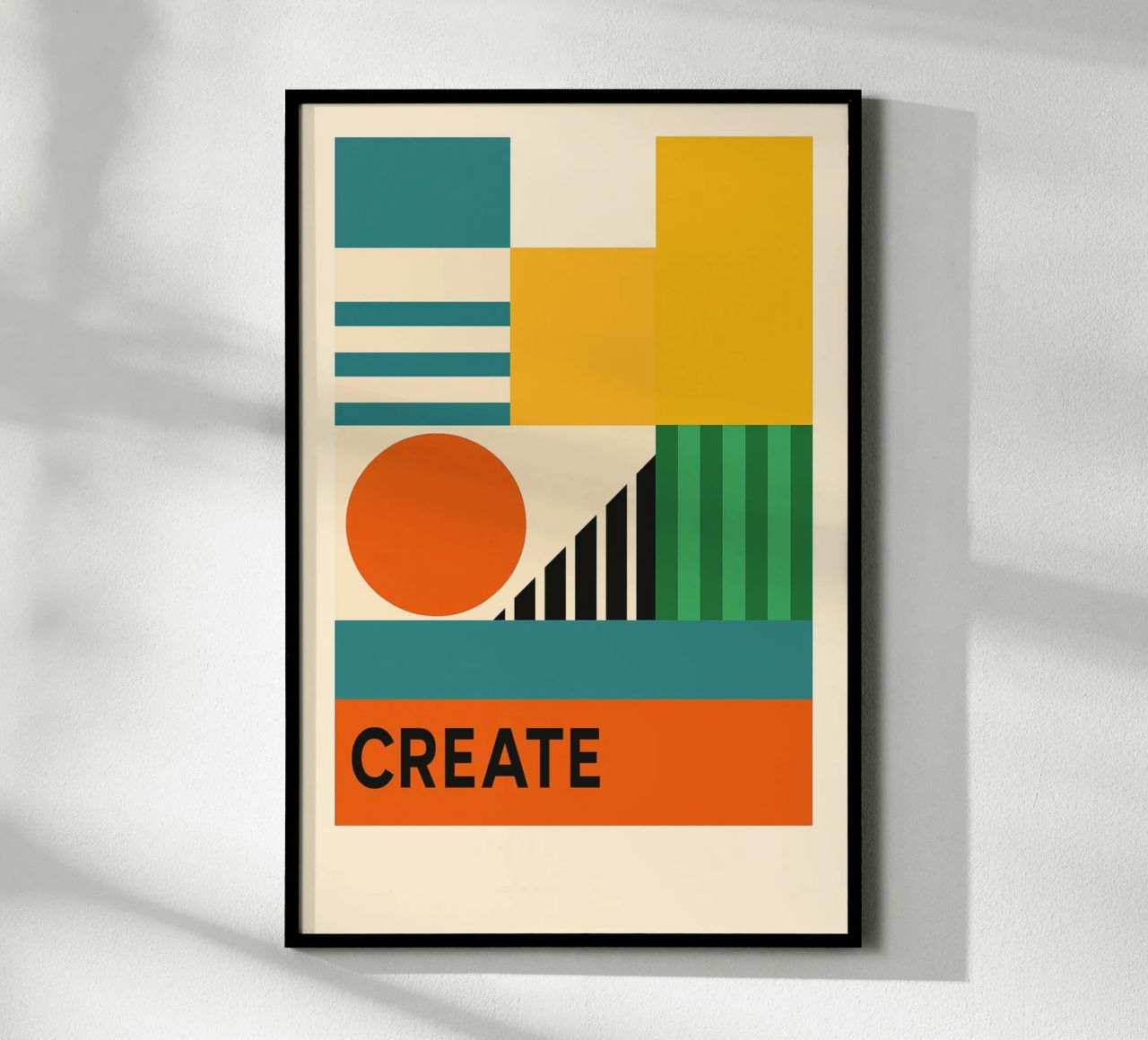 Create - Bauhausstil Poster von Studio M