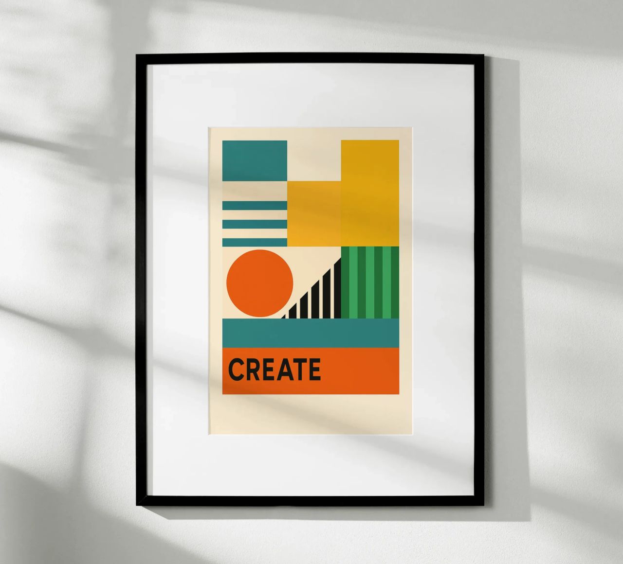 Create - Bauhausstil Poster von Studio M
