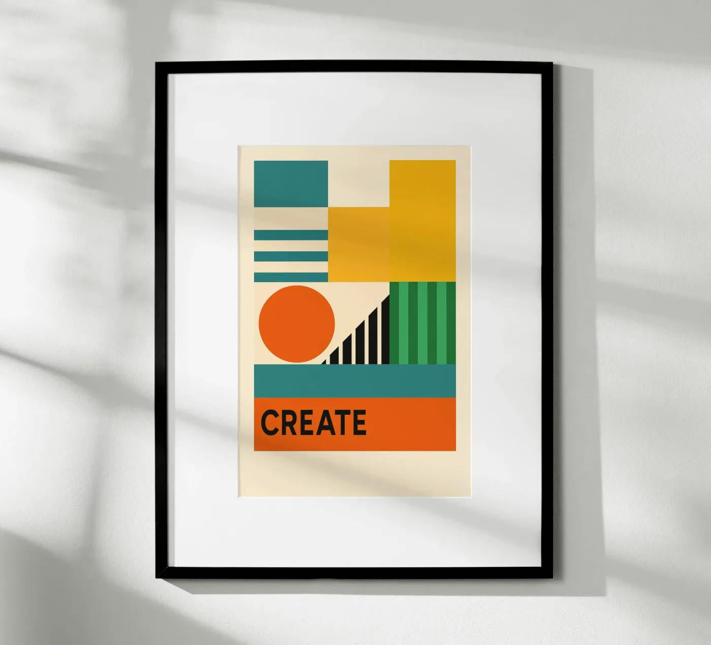 Create - Bauhausstil poster van Studio M
