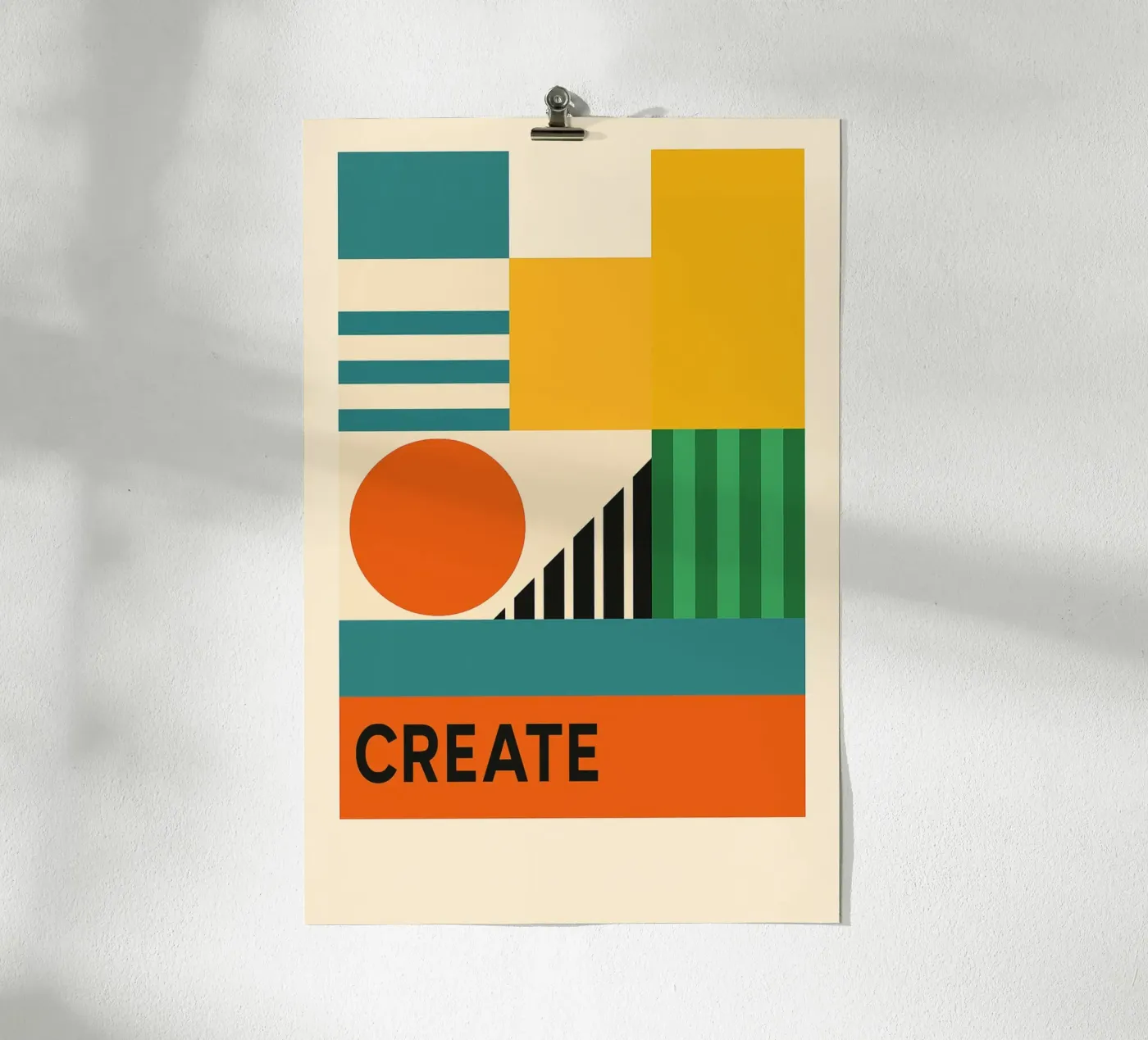Create - Bauhausstil poster van Studio M