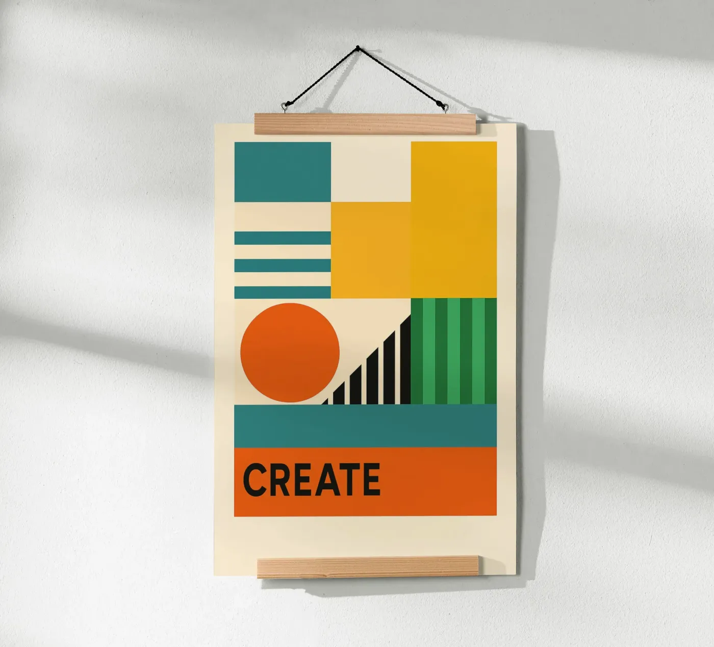 Create - Bauhausstil poster van Studio M