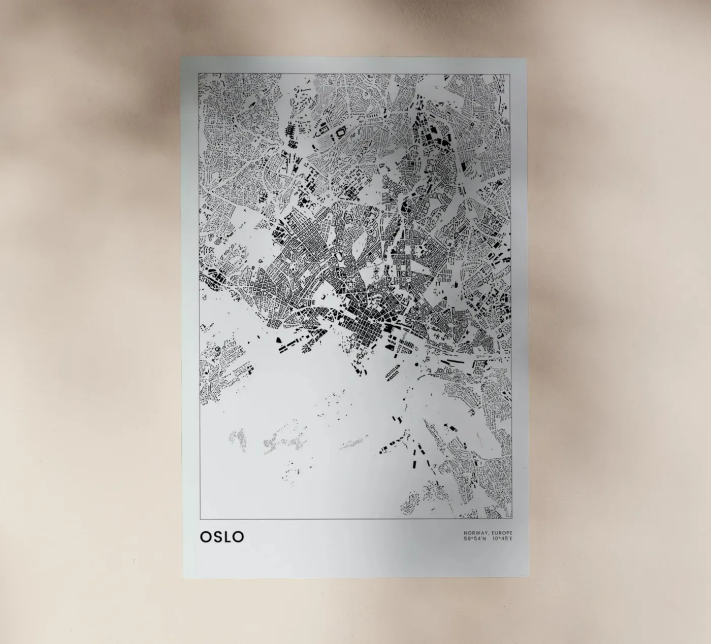 Oslo pellicola backlit da The Cartography Collection