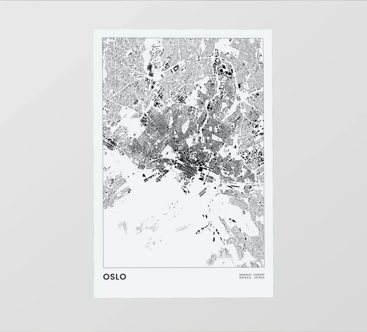 Oslo pellicola backlit da The Cartography Collection
