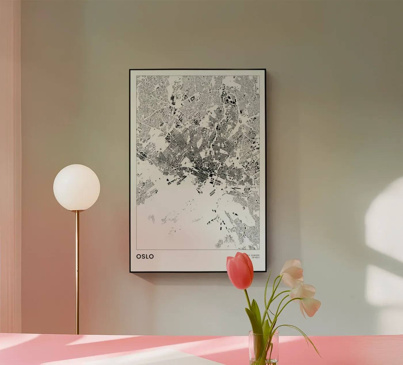 Oslo Acryl-Glas von The Cartography Collection