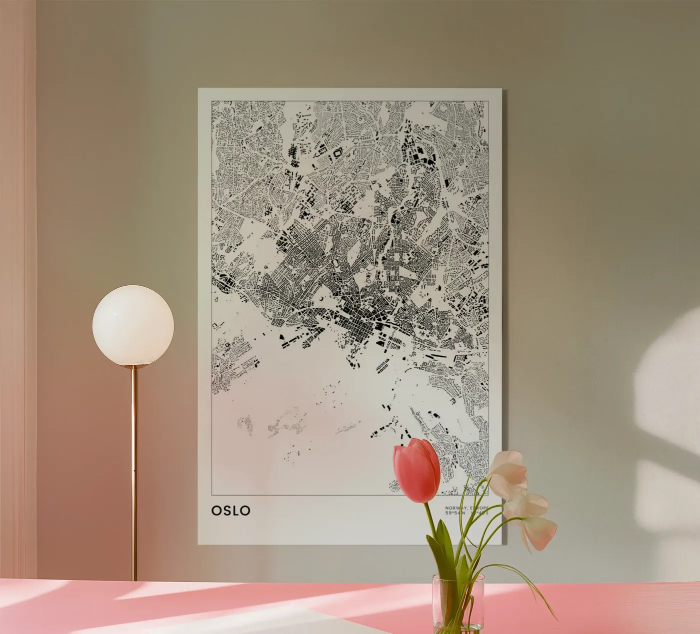 Oslo Acryl-Glas von The Cartography Collection