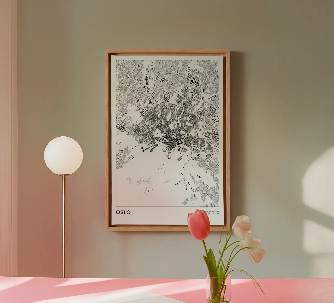 Oslo canvas by The Cartography Collection