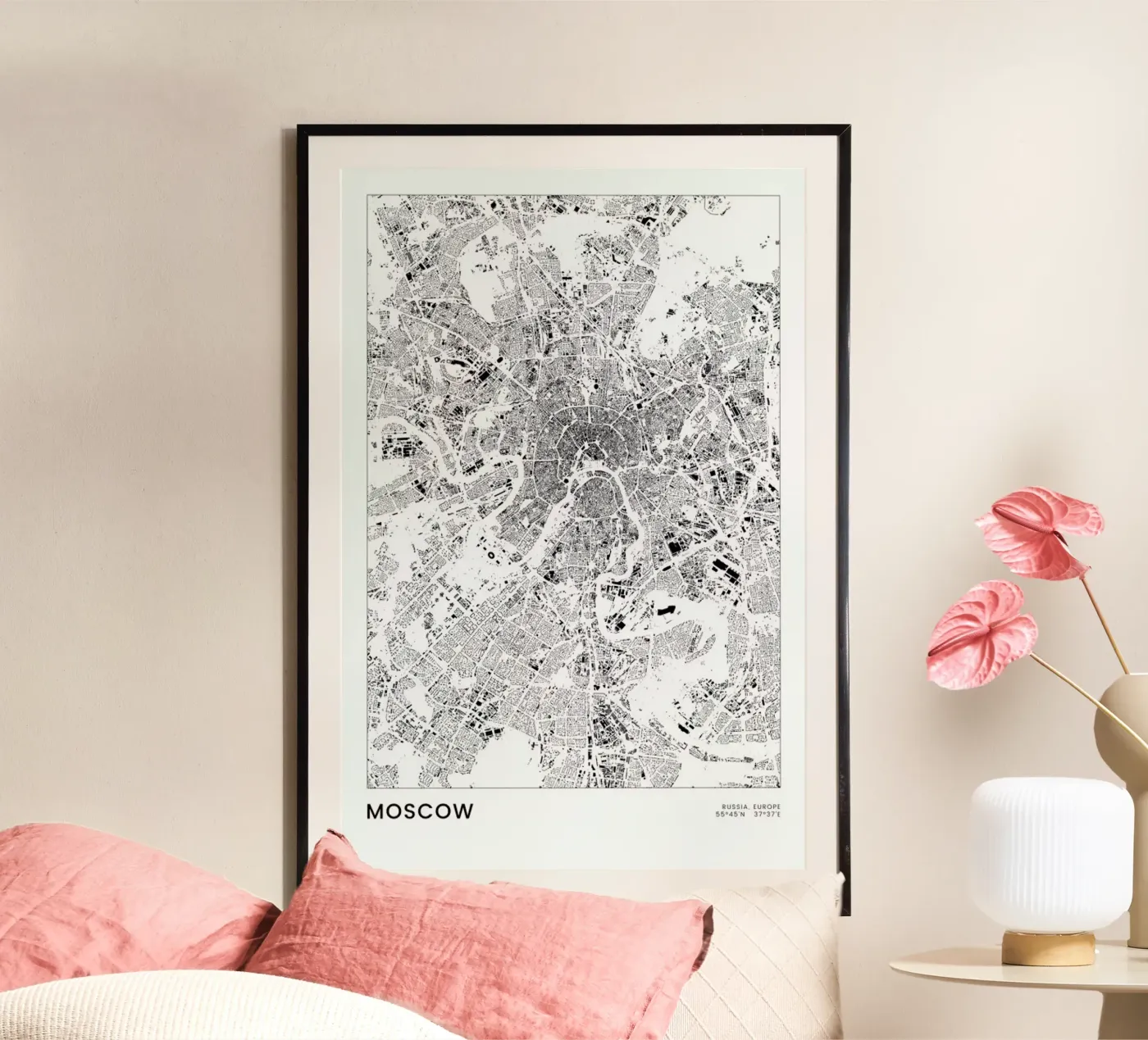 Moscow poster van The Cartography Collection