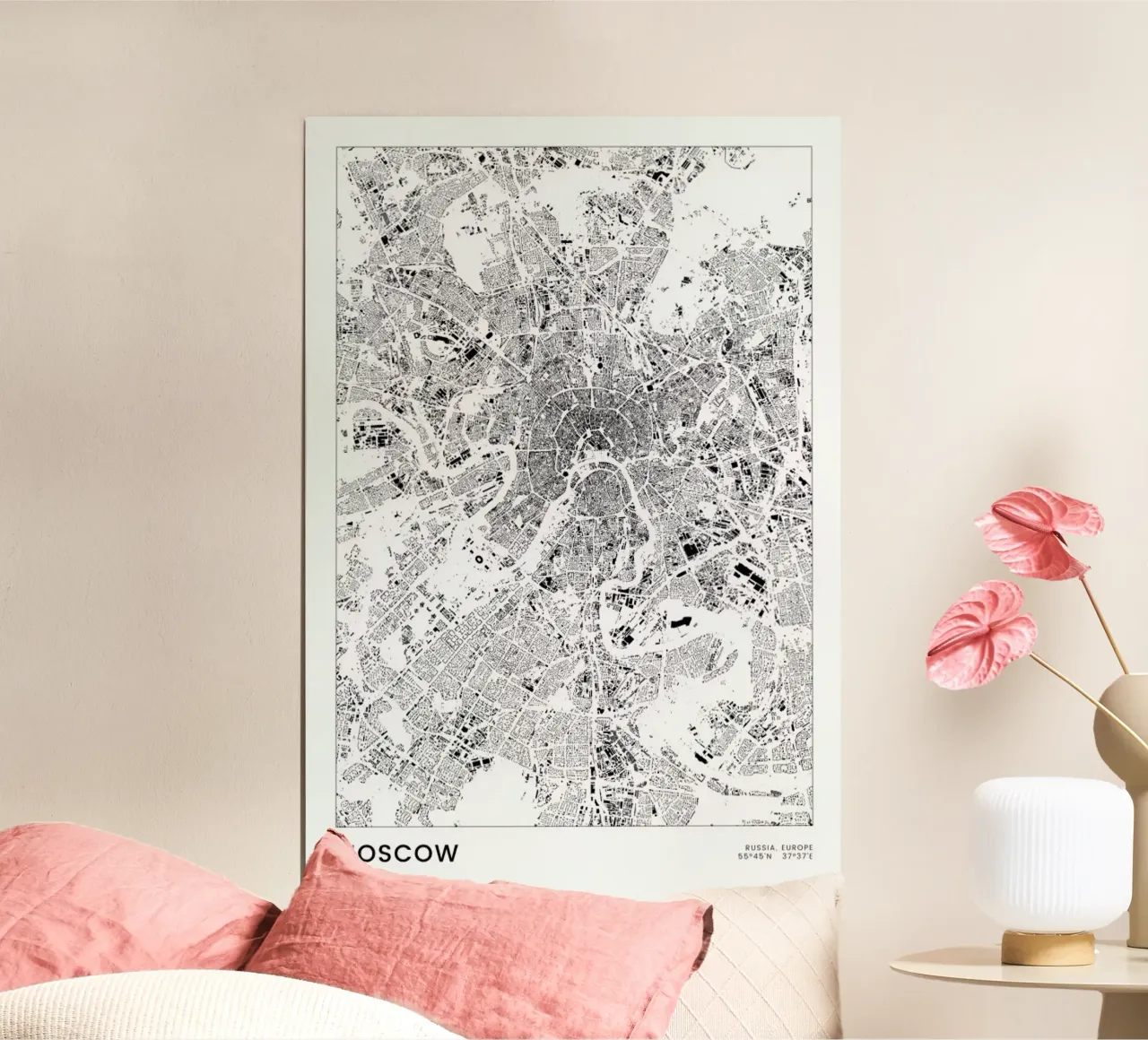 Moscow poster da The Cartography Collection