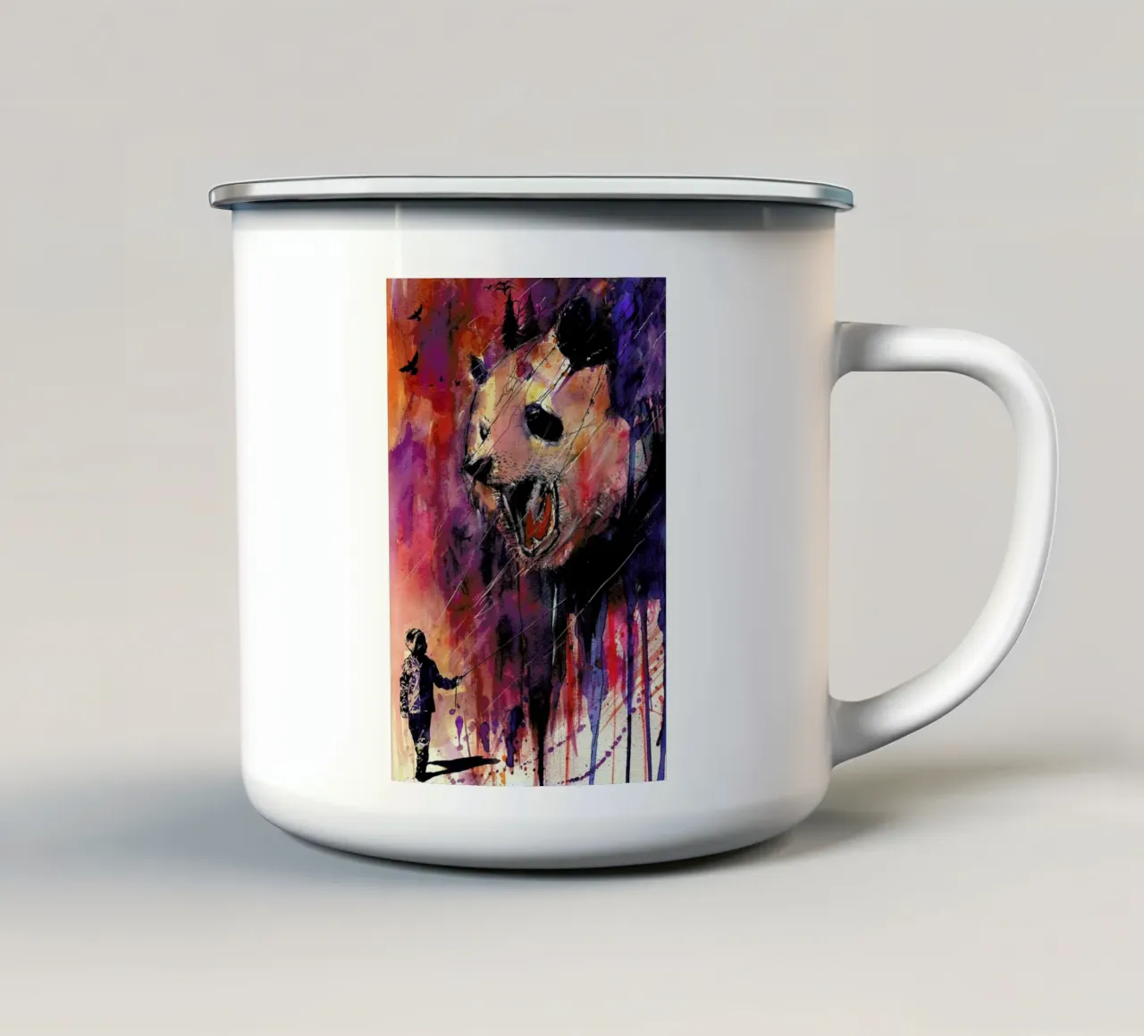 Out to Play enamel mug by Nicebleed
