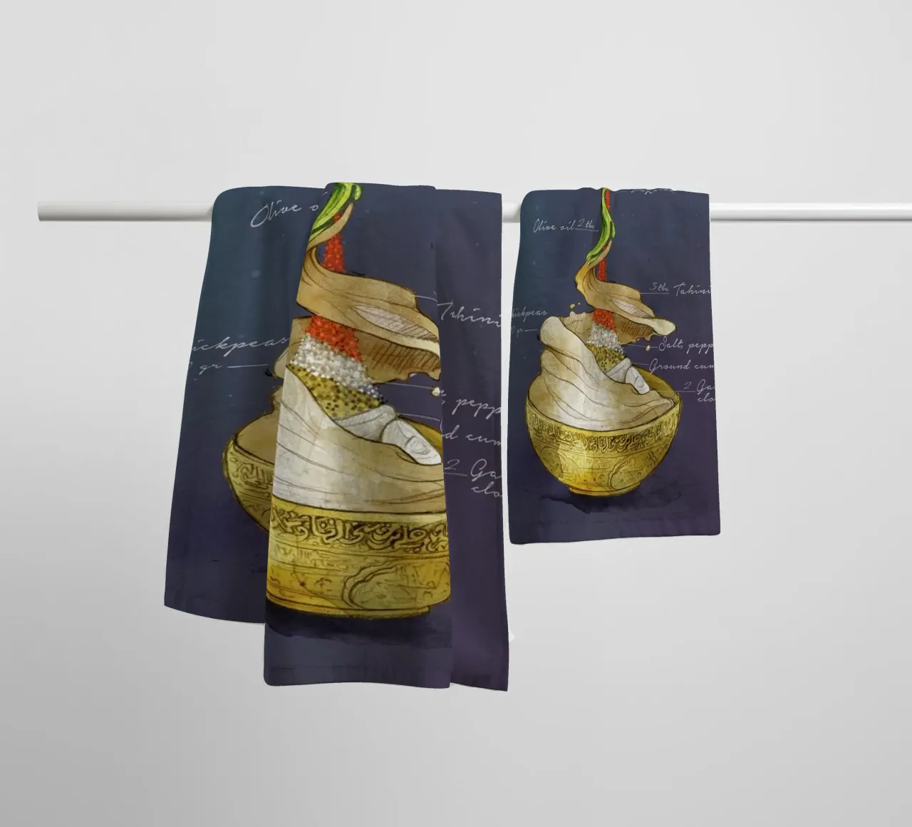 Hummus asciugamano da bagno da Ina Stanimirova