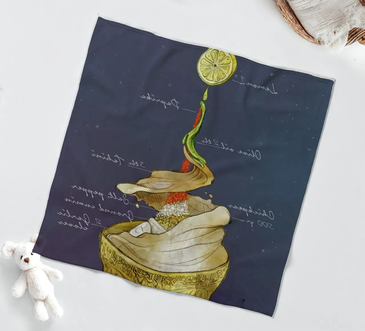 Hummus Fleecedecke von Ina Stanimirova