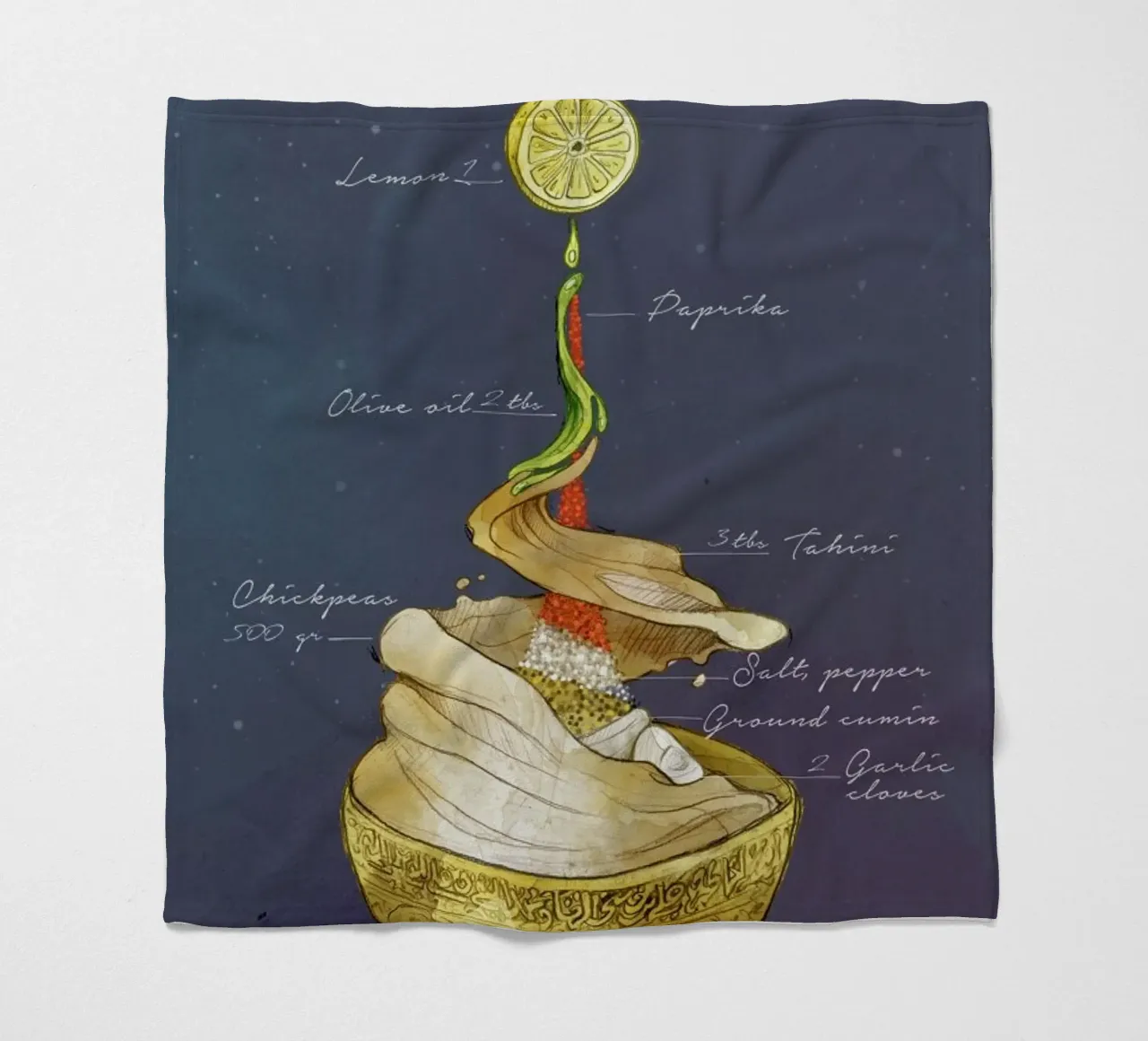 Hummus Fleecedecke von Ina Stanimirova