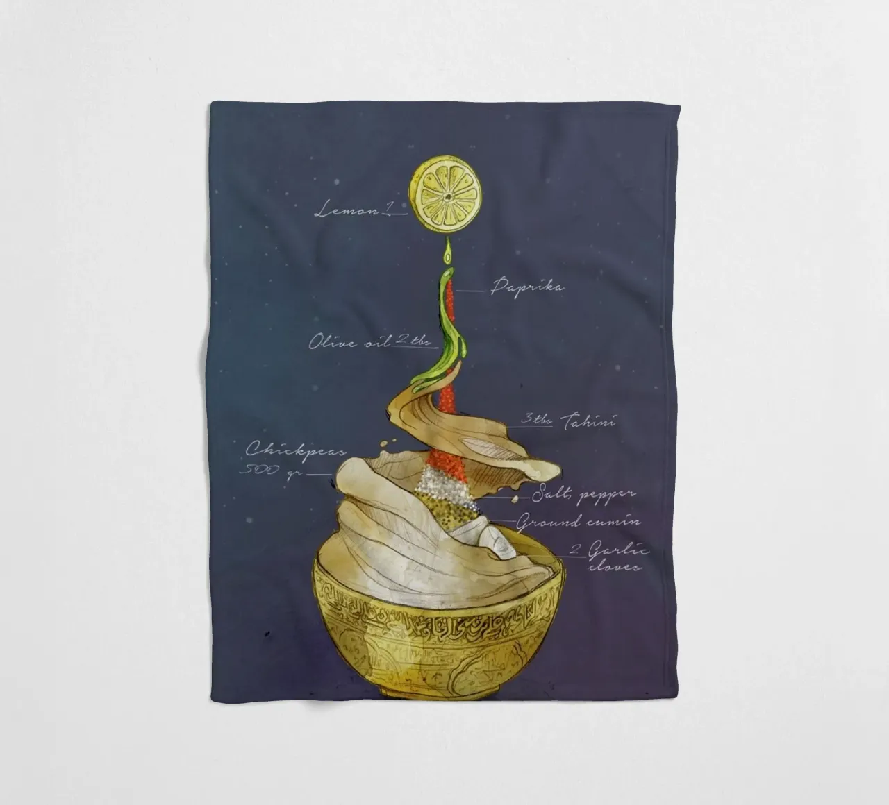 Hummus Fleecedecke von Ina Stanimirova