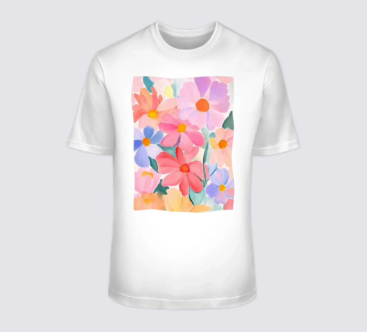 Retro Floral Vintage Botanical Abstract Flower Impressionism t-shirt by Gentle Echoes Art