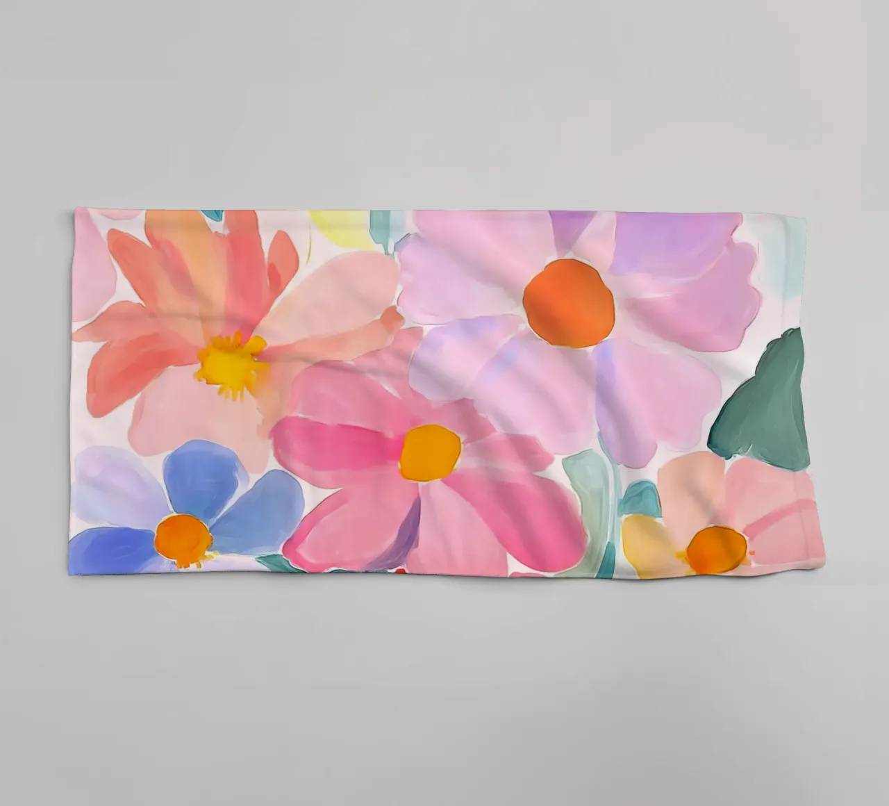 Retro Floreale Vintage Botanico Astratto Fiore Impressionismo asciugamano da bagno da Gentle Echoes Art