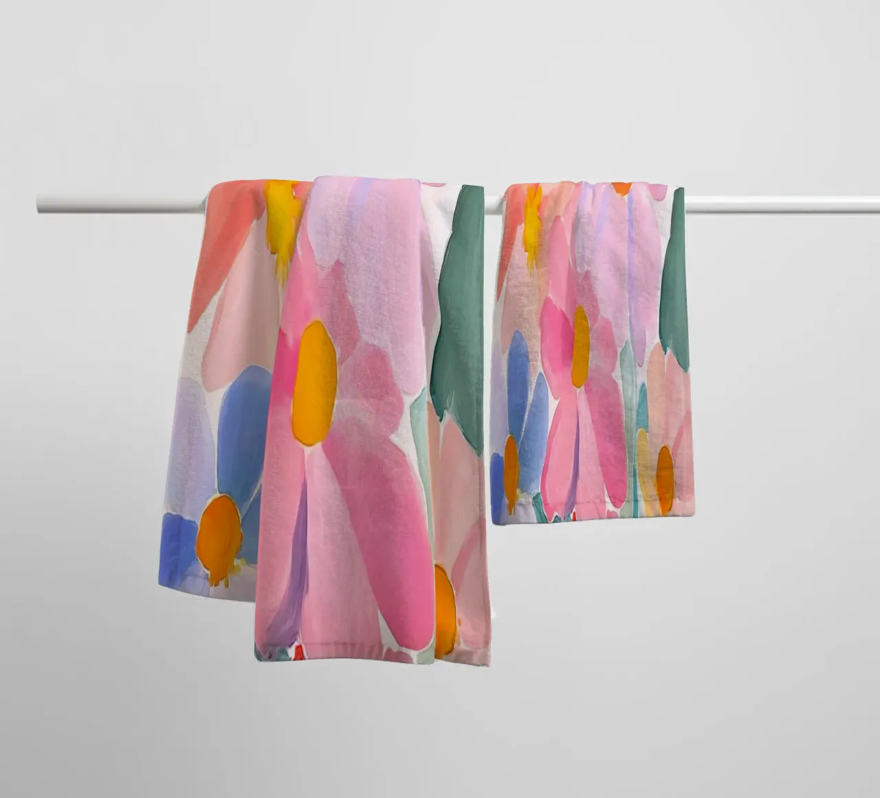 Retro Floreale Vintage Botanico Astratto Fiore Impressionismo asciugamano da bagno da Gentle Echoes Art