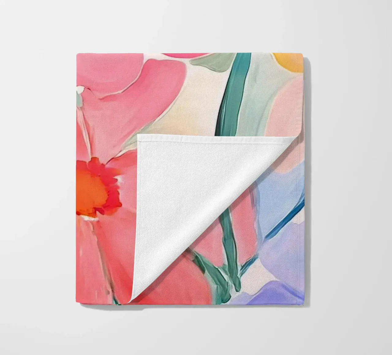 Retro Floreale Vintage Botanico Astratto Fiore Impressionismo telo mare da Gentle Echoes Art