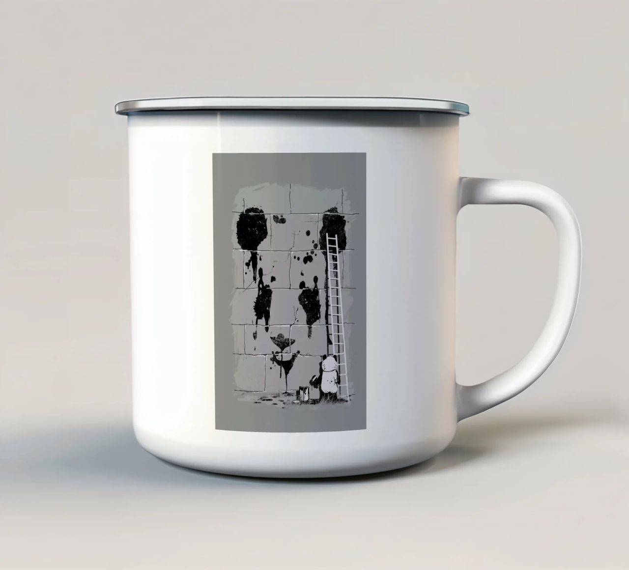 Self Portrait tazza in smalto da Nicebleed