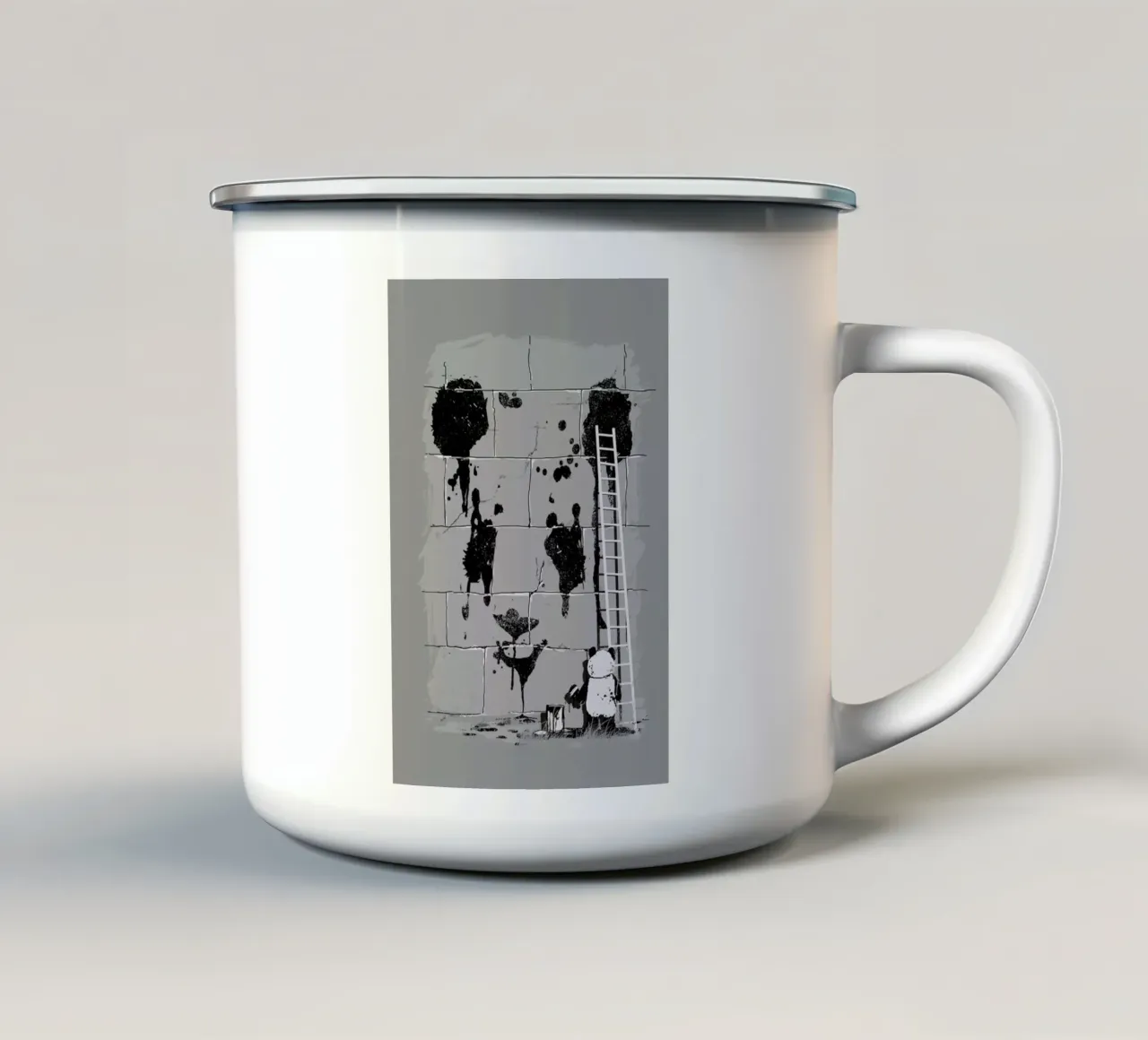 Self Portrait enamel mug by Nicebleed